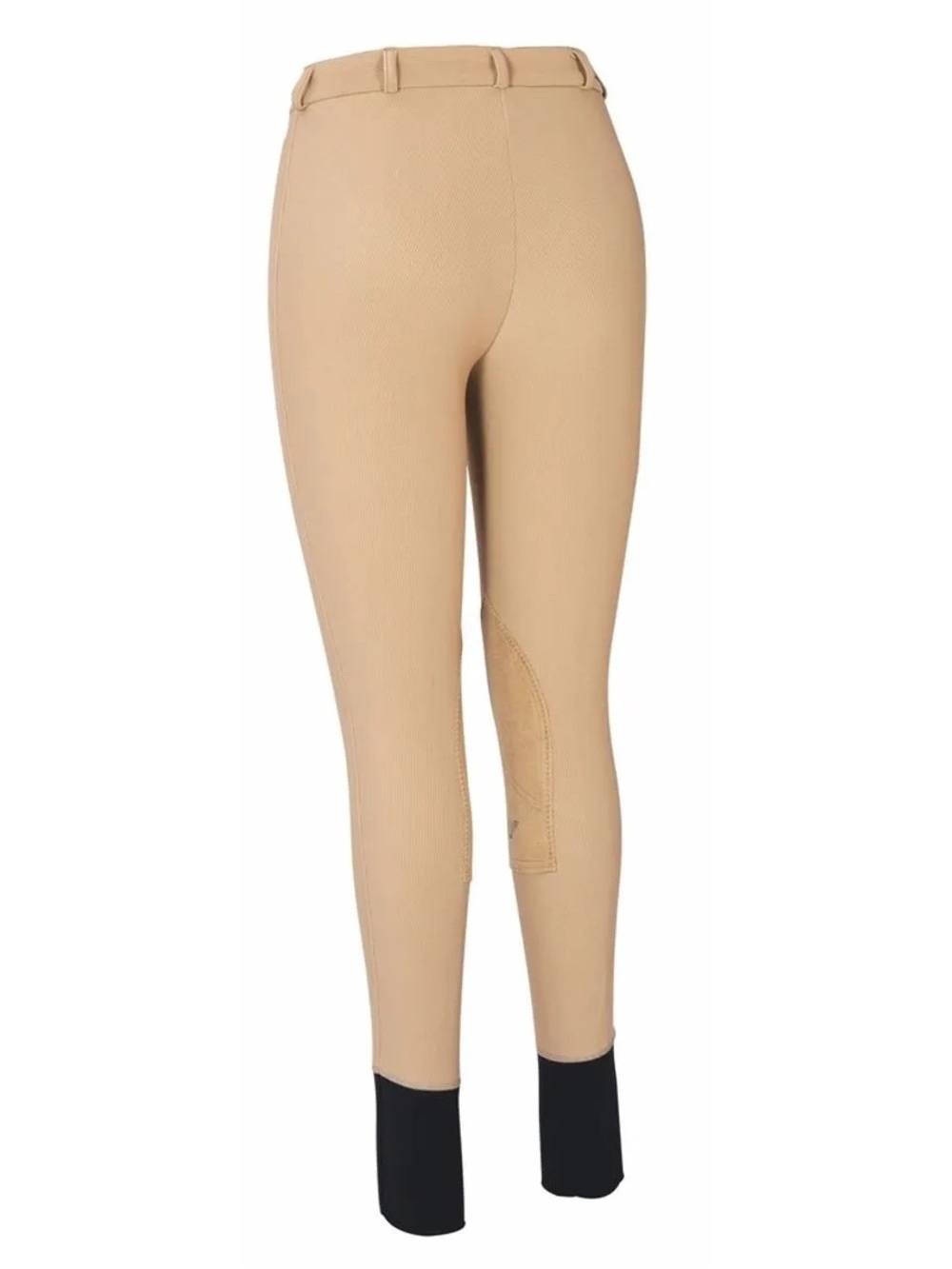 NWT TuffRider Rib Knee Patch Riding Breeches Taupe Women’s Size 28 Equestrian